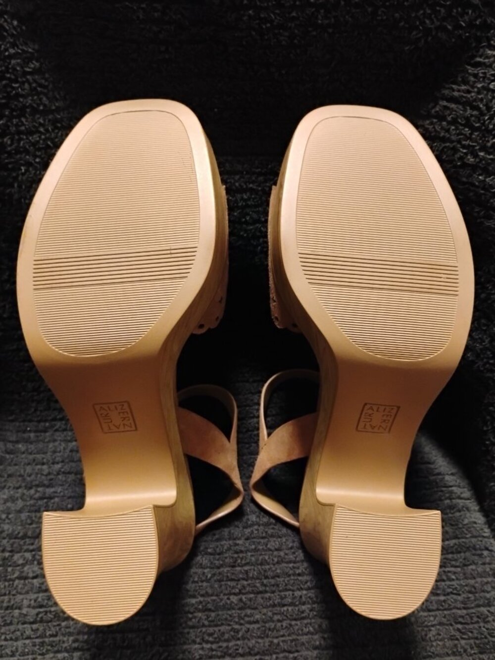 Naturalizer Women's Kira Block Heel Square Toe Platform Sandals in Brown size 12 - Picture 5 of 16